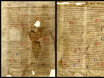 Descubren un manuscrito del siglo XIII sobre la vida de los santos Tomás, Marcos y Andrés en Ourense Descubren un manuscrito del siglo XIII sobre la vida de los santos Tomás, Marcos y Andrés en Ourense