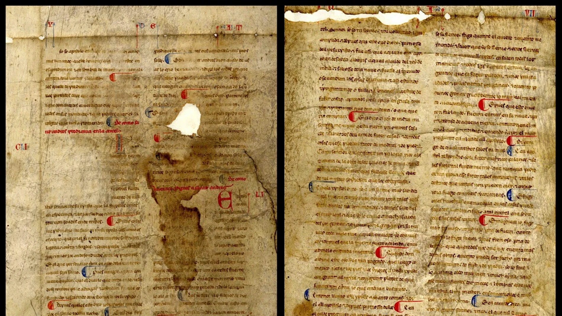 Descubren un manuscrito del siglo XIII sobre la vida de los santos Tomás, Marcos y Andrés en Ourense Descubren un manuscrito del siglo XIII sobre la vida de los santos Tomás, Marcos y Andrés en Ourense