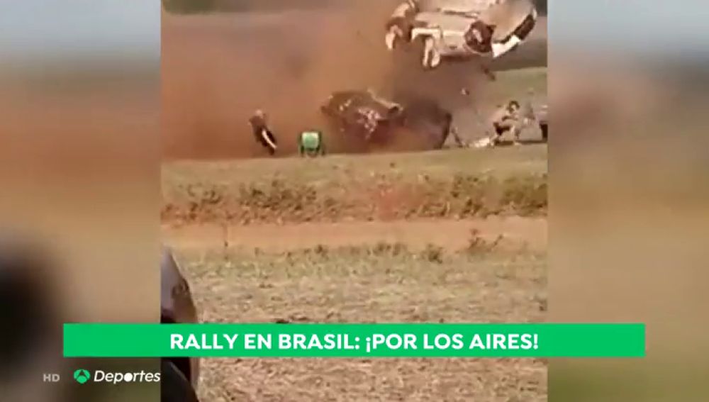 Milagro en Brasil tras un brutal accidente en un rally: solo hay un herido