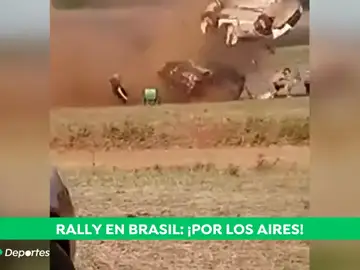 Milagro en Brasil tras un brutal accidente en un rally: solo hay un herido Milagro en Brasil tras un brutal accidente en un rally: solo hay un herido