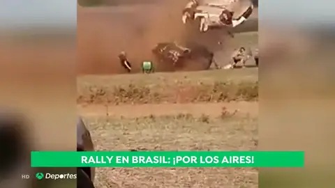 Milagro en Brasil tras un brutal accidente en un rally: solo hay un herido Milagro en Brasil tras un brutal accidente en un rally: solo hay un herido