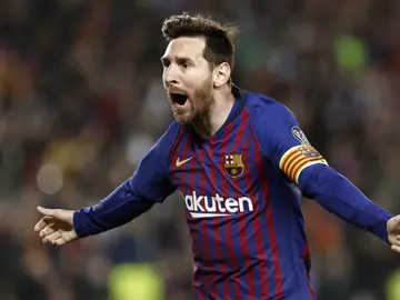 Leo Messi celebra un gol ante el United en el Camp Nou Leo Messi celebra un gol ante el United en el Camp Nou