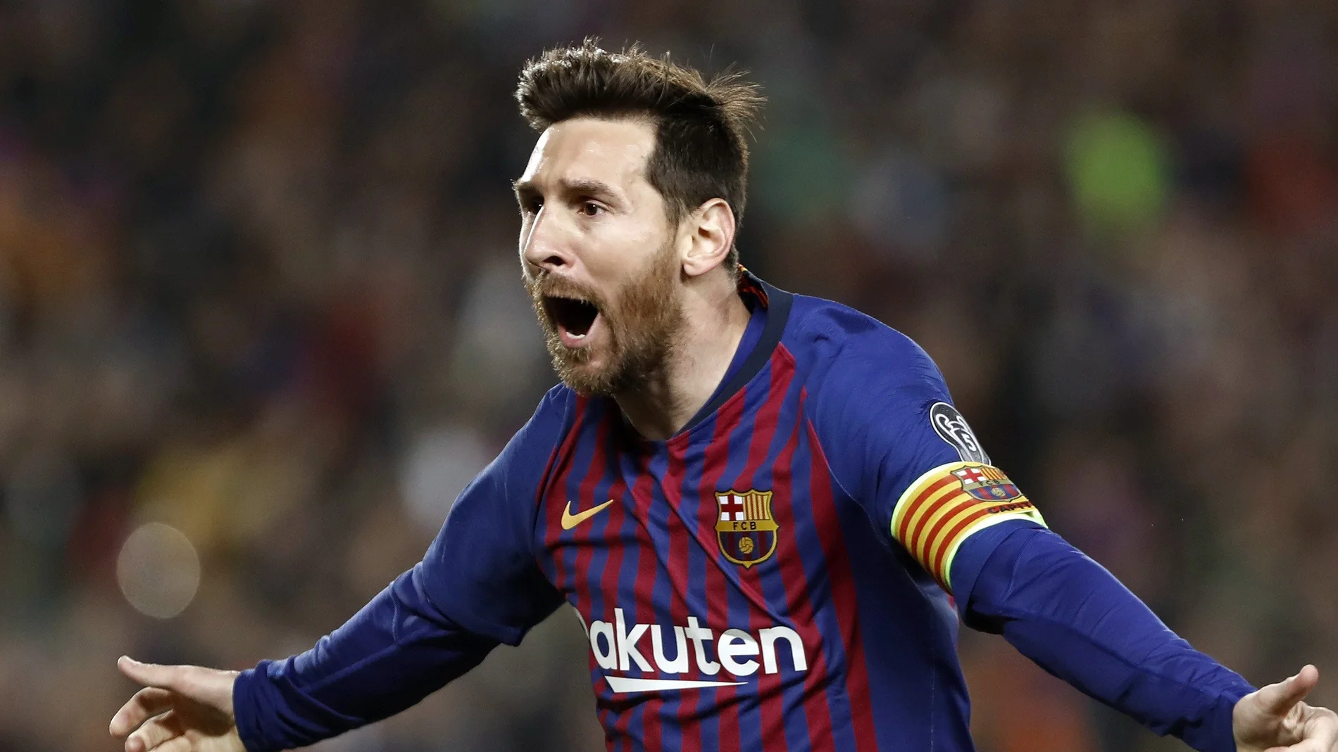Leo Messi celebra un gol ante el United en el Camp Nou Leo Messi celebra un gol ante el United en el Camp Nou