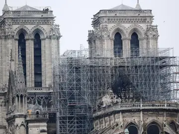 La catedral de Notre Dame tras el incendio La catedral de Notre Dame tras el incendio