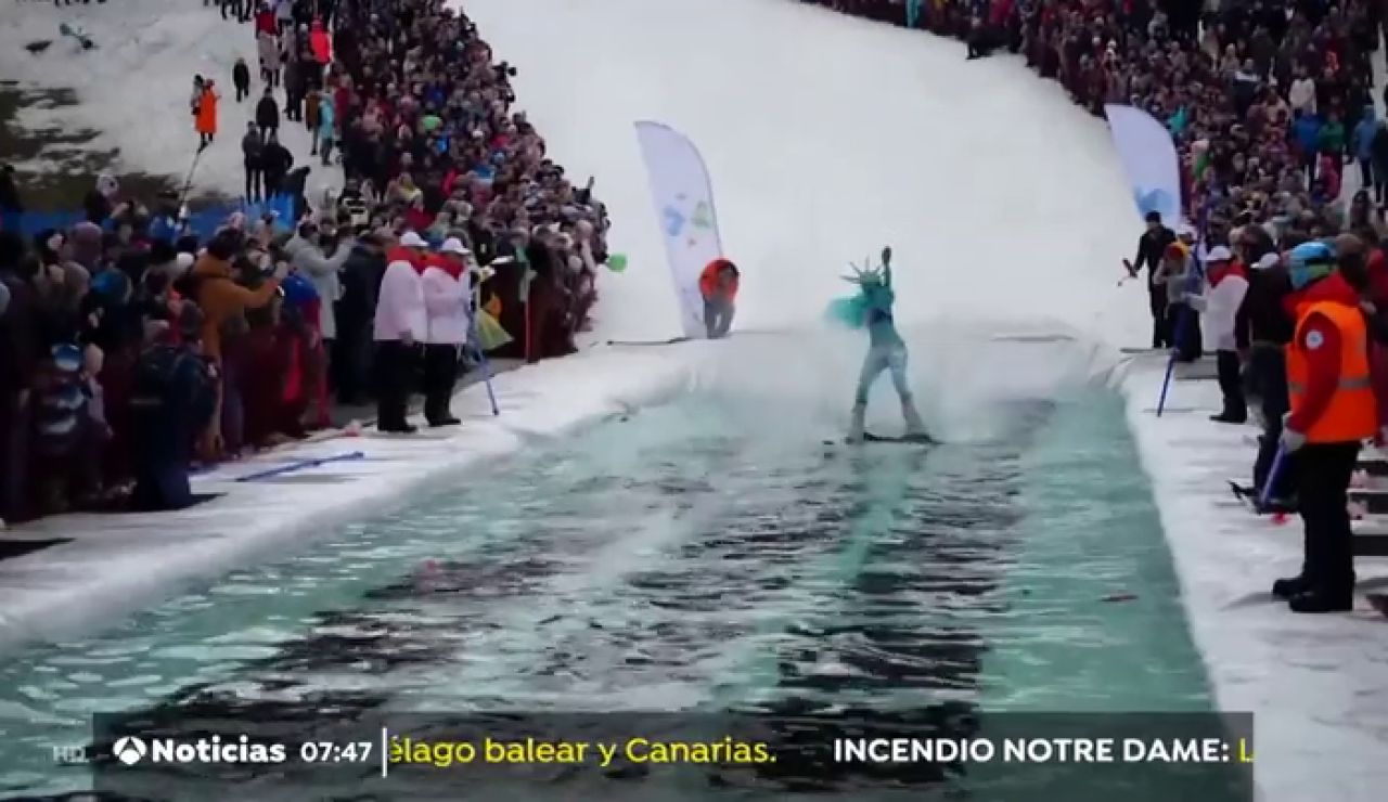 Competición de esquí en Rusia
