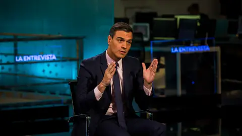 Pedro Sánchez, en la entrevista en Antena 3 Noticias Pedro Sánchez, en la entrevista en Antena 3 Noticias