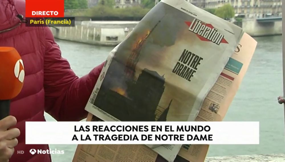 Las diez portadas de la prensa internacional sobre el incendio de Notre Dame