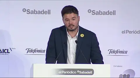 Rufián, sobre su participación en el debate de TVE: "Haremos todo lo posible para estar allí" Rufián, sobre su participación en el debate de TVE: "Haremos todo lo posible para estar allí"