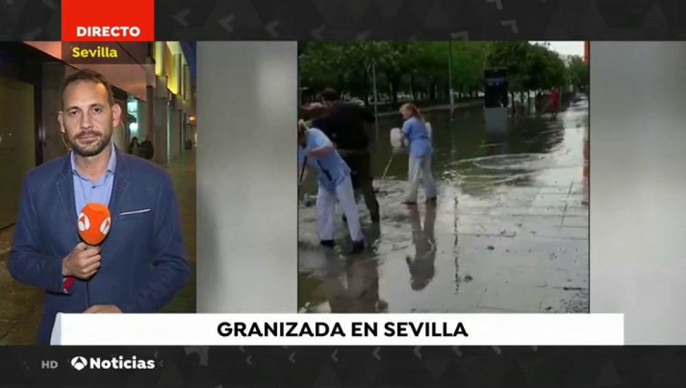 La lluvia y el granizo cobran protagonismo en Sevilla en Semana Santa