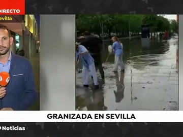 La lluvia y el granizo cobran protagonismo en Sevilla en Semana Santa La lluvia y el granizo cobran protagonismo en Sevilla en Semana Santa