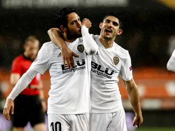 Parejo celebra su gol ante el Villarreal en Mestalla Parejo celebra su gol ante el Villarreal en Mestalla