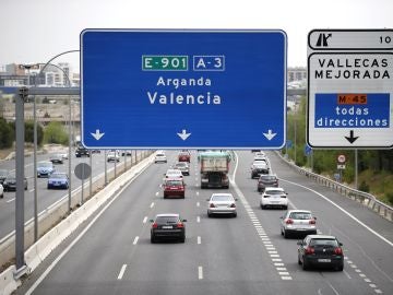 Tráfico en la A3, carretera de Valencia.