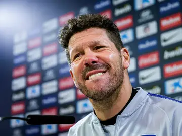 Simeone, en rueda de prensa Simeone, en rueda de prensa