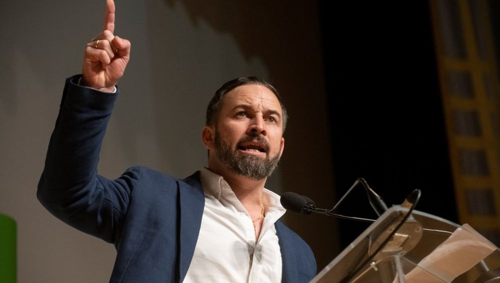 Santiago Abascal durante un acto en Granada