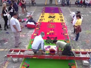 Guatemala alfombras de flores Guatemala alfombras de flores