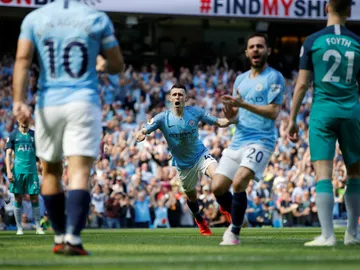 Phil Foden celebra su gol ante el Tottenham Phil Foden celebra su gol ante el Tottenham