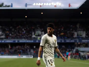 Neymar, en un partido con el PSG Neymar, en un partido con el PSG