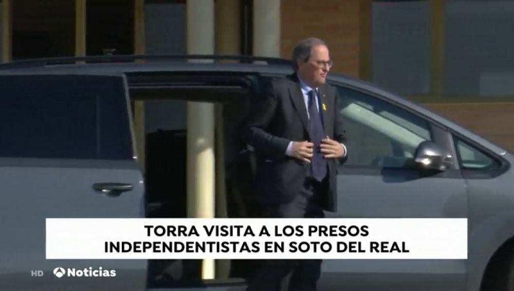 Torra visita a los presos independentistas de Soto del Real y Alcalá Meco