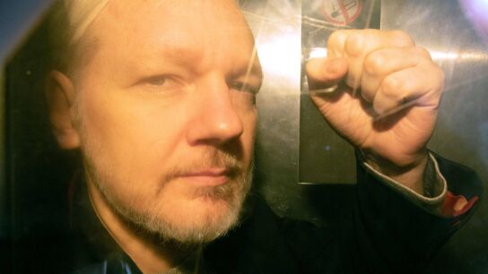 Julian Assange a su llegada al tribunal de Southwark en Londres, Reino Unido.