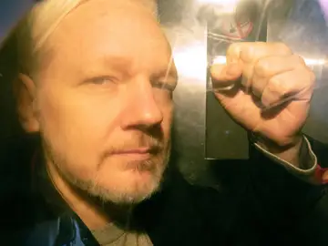 Julian Assange a su llegada al tribunal de Southwark en Londres, Reino Unido. Julian Assange a su llegada al tribunal de Southwark en Londres, Reino Unido.