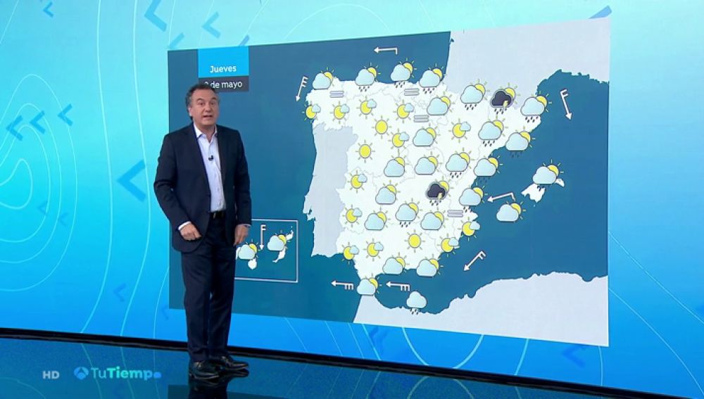 Temperaturas altas y tormentas vespertinas en el interior peninsular