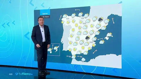 Temperaturas altas y tormentas vespertinas en el interior peninsular Temperaturas altas y tormentas vespertinas en el interior peninsular