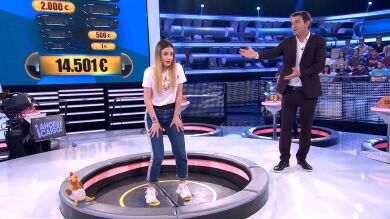 El gracioso momento de Laura, en ‘¡Ahora caigo!’, antes de caer por la trampilla