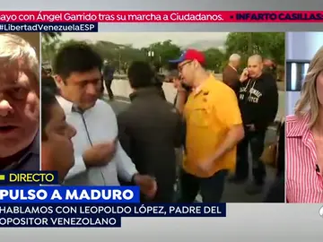 Leopoldo López, padre del opositor venezolano: "El único error que ha cometido alguien ha sido el pueblo español reconociéndole algún liderazgo al señor Iglesias" Leopoldo López, padre del opositor venezolano: "El único error que ha cometido alguien ha sido el pueblo español reconociéndole algún liderazgo al señor Iglesias"