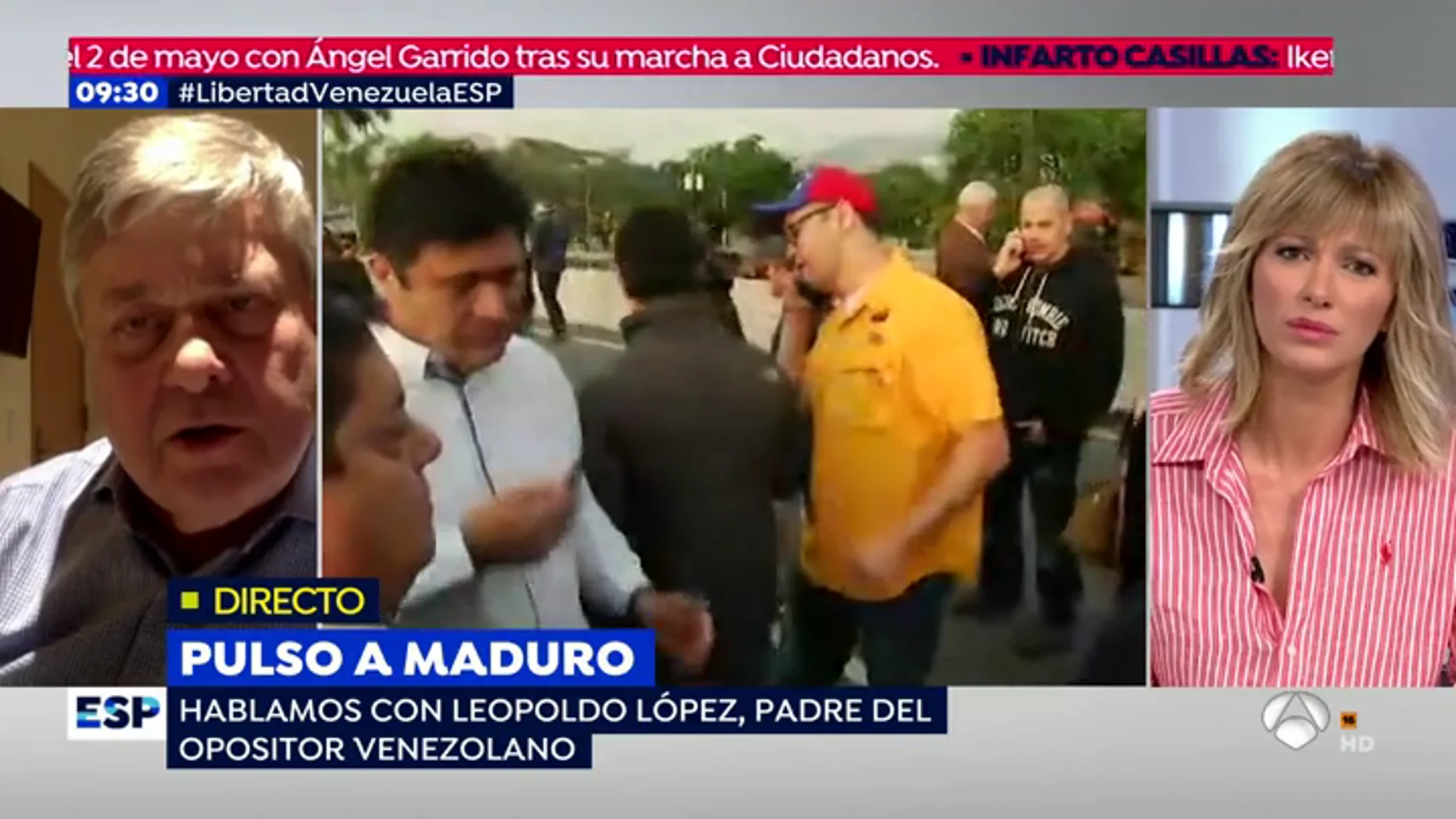 Leopoldo López, padre del opositor venezolano: "El único error que ha cometido alguien ha sido el pueblo español reconociéndole algún liderazgo al señor Iglesias"