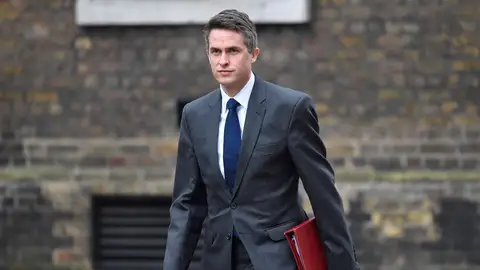 El exministro de Defensa británico, Gavin Williamson El exministro de Defensa británico, Gavin Williamson