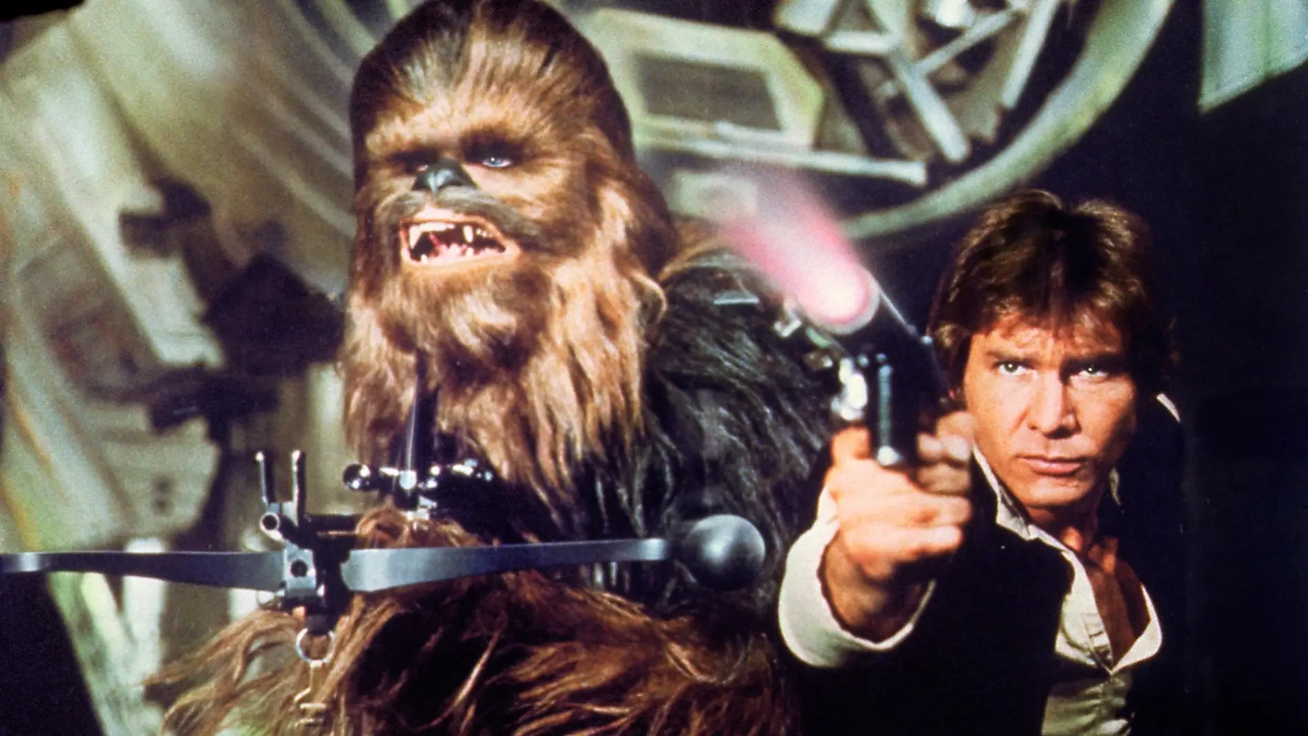 Harrison Ford y Peter Mayhew en 'Star Wars'