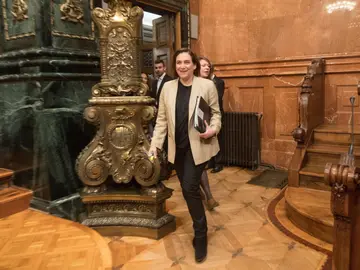 La alcaldesa de Barcelona, Ada Colau La alcaldesa de Barcelona, Ada Colau