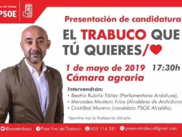Cartel electoral del PSOE en Villanueva del Trabuco Cartel electoral del PSOE en Villanueva del Trabuco