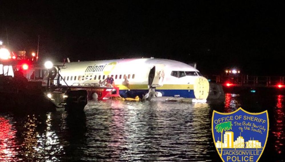 El avión siniestrado en Jacksonville