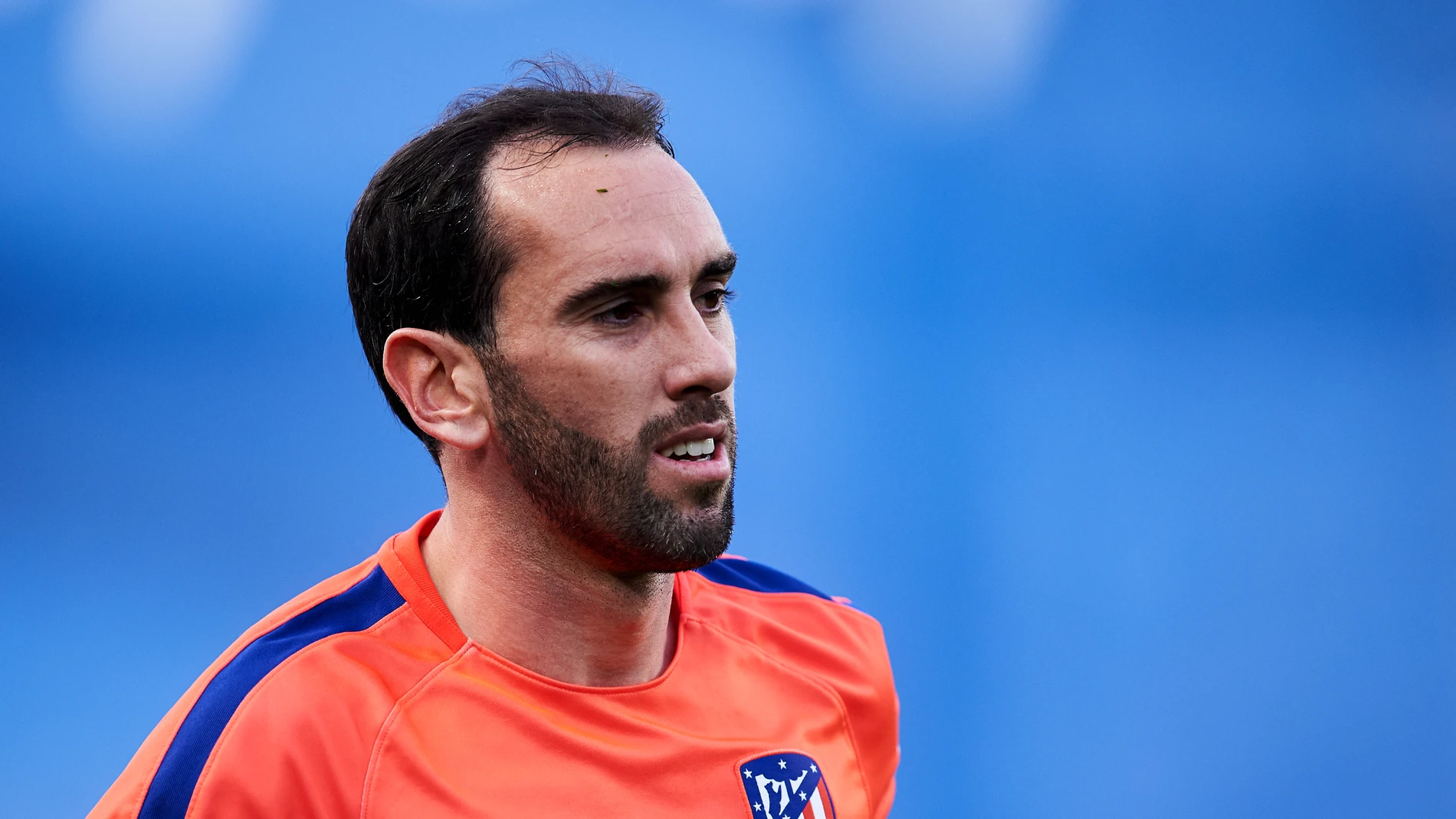 Godín en un entrenamiento con el Atlético de Madrid Godín en un entrenamiento con el Atlético de Madrid