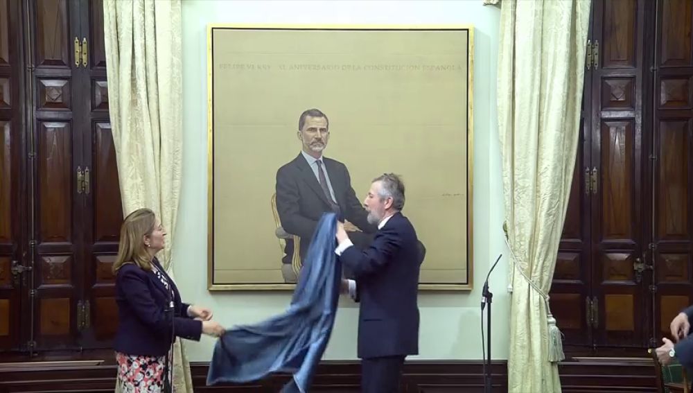 El Congreso coloca este lunes un retrato oficial del Rey que ha costado 88.000 euros