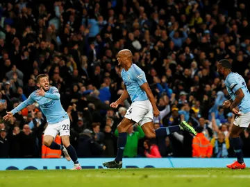 Kompany celebra su gol contra el Leicester Kompany celebra su gol contra el Leicester