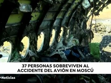 Las imágenes grabadas desde el interior del avión de Moscú