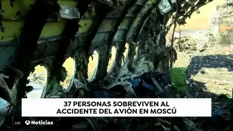 Las imágenes grabadas desde el interior del avión de Moscú Las imágenes grabadas desde el interior del avión de Moscú