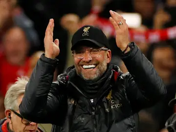 Klopp celebra el pase a la final de la Champions Klopp celebra el pase a la final de la Champions