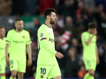 Leo Messi, tras la eliminación del Barça en Anfield Leo Messi, tras la eliminación del Barça en Anfield