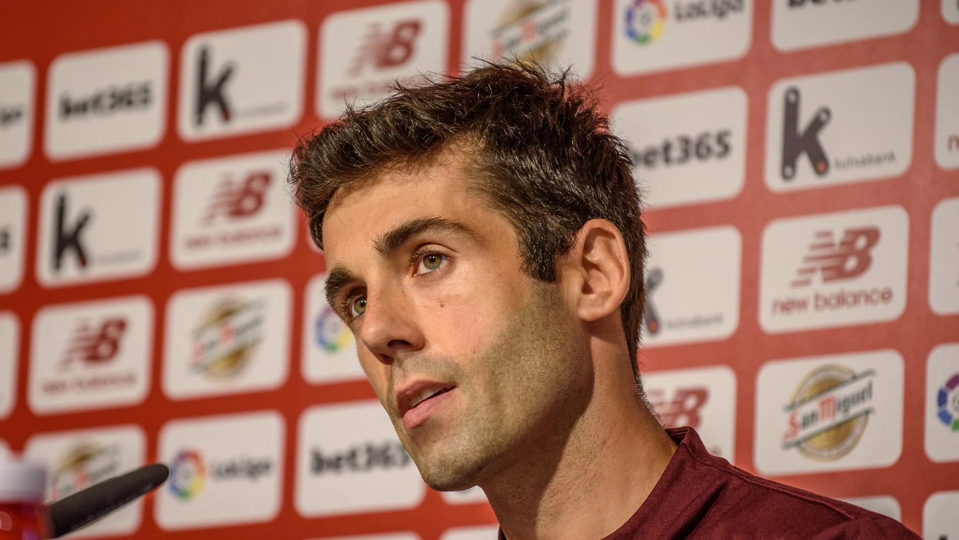 Markel Susaeta, en rueda de prensa en Lezama Markel Susaeta, en rueda de prensa en Lezama
