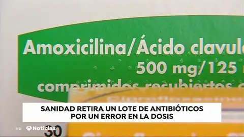 Sanidad ordena la retirada de un antibiótico defectuoso por un error en la dosis Sanidad ordena la retirada de un antibiótico defectuoso por un error en la dosis