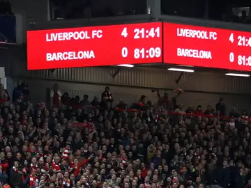 El marcador de Anfield en una noche histórica El marcador de Anfield en una noche histórica