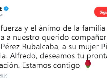 Los emotivos mensajes de cariño a Rubalcaba