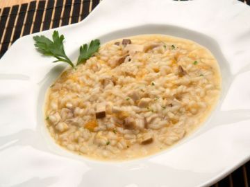 Arroz cremoso de boletus y calabaza Arroz cremoso de boletus y calabaza
