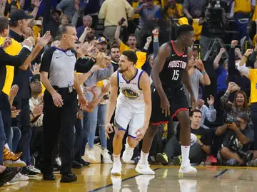 Klay Thompson, en acción ante los Rockets Klay Thompson, en acción ante los Rockets