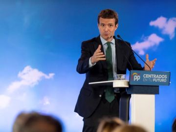 El presidente del PP, Pablo Casado