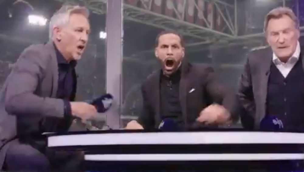 Así festejaron Lineker y Ferdinand el triunfo del Tottenham
