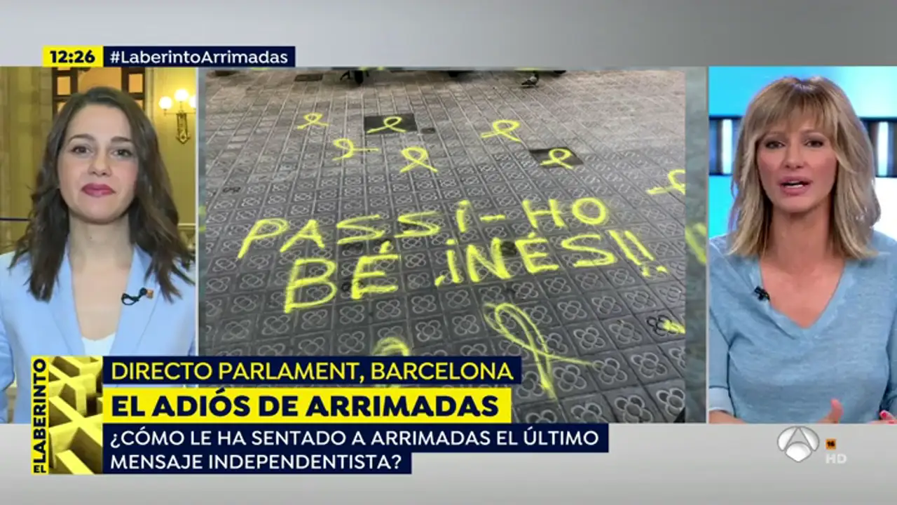 Inés Arrimadas deja el Parlament: "Estoy muy tranquila porque el grupo de Ciudadanos en Cataluña está muy cubierto"
